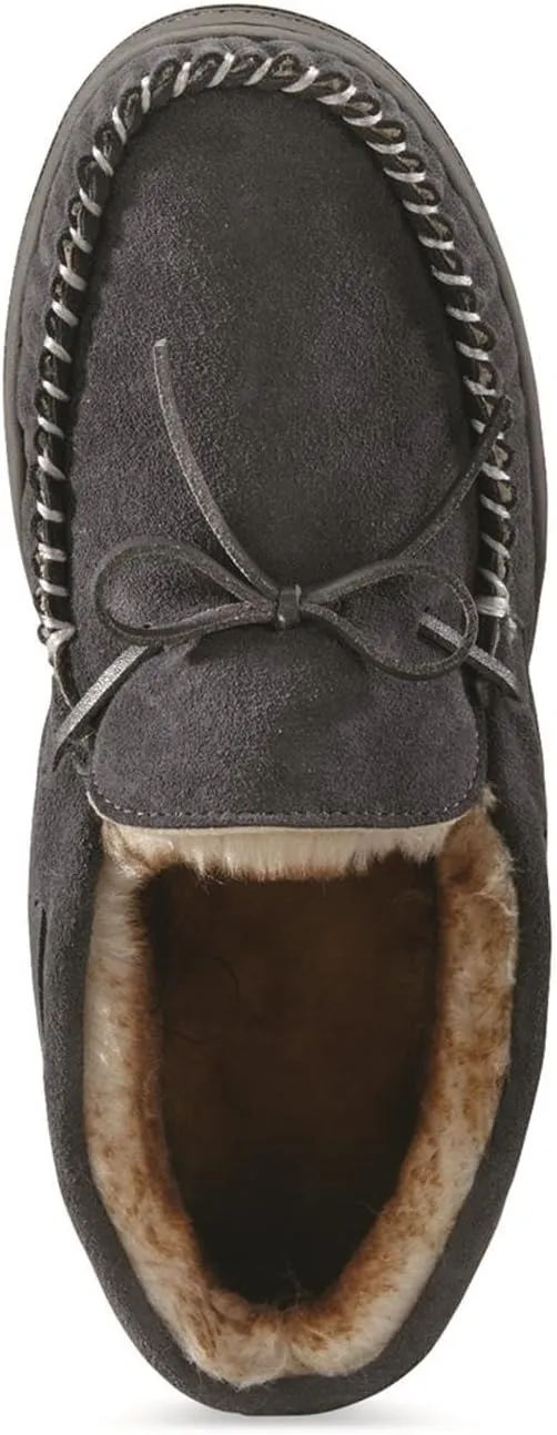 Guide Gear Men’s Moccasin Slippers Suede Chukka, Indoor and Outdoor Bedroom House Slippers