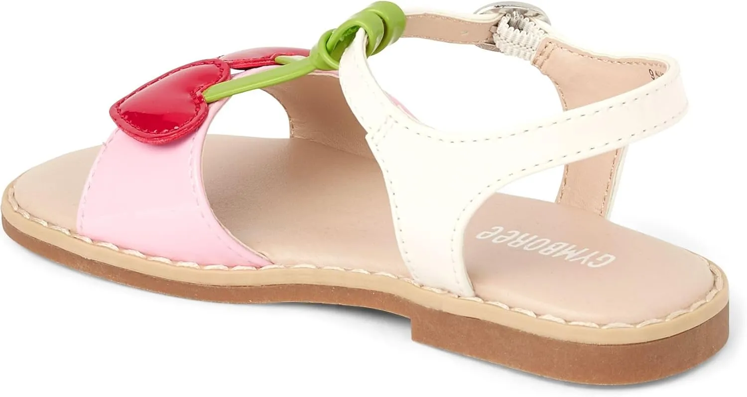 Gymboree Girl's Toddler Flat Sandal with Adjustable Ankle Strap