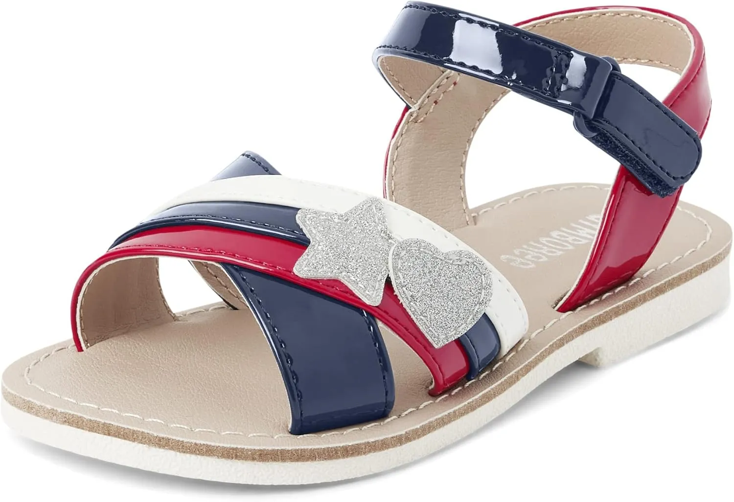 Gymboree Girl's Toddler Flat Sandal with Adjustable Ankle Strap