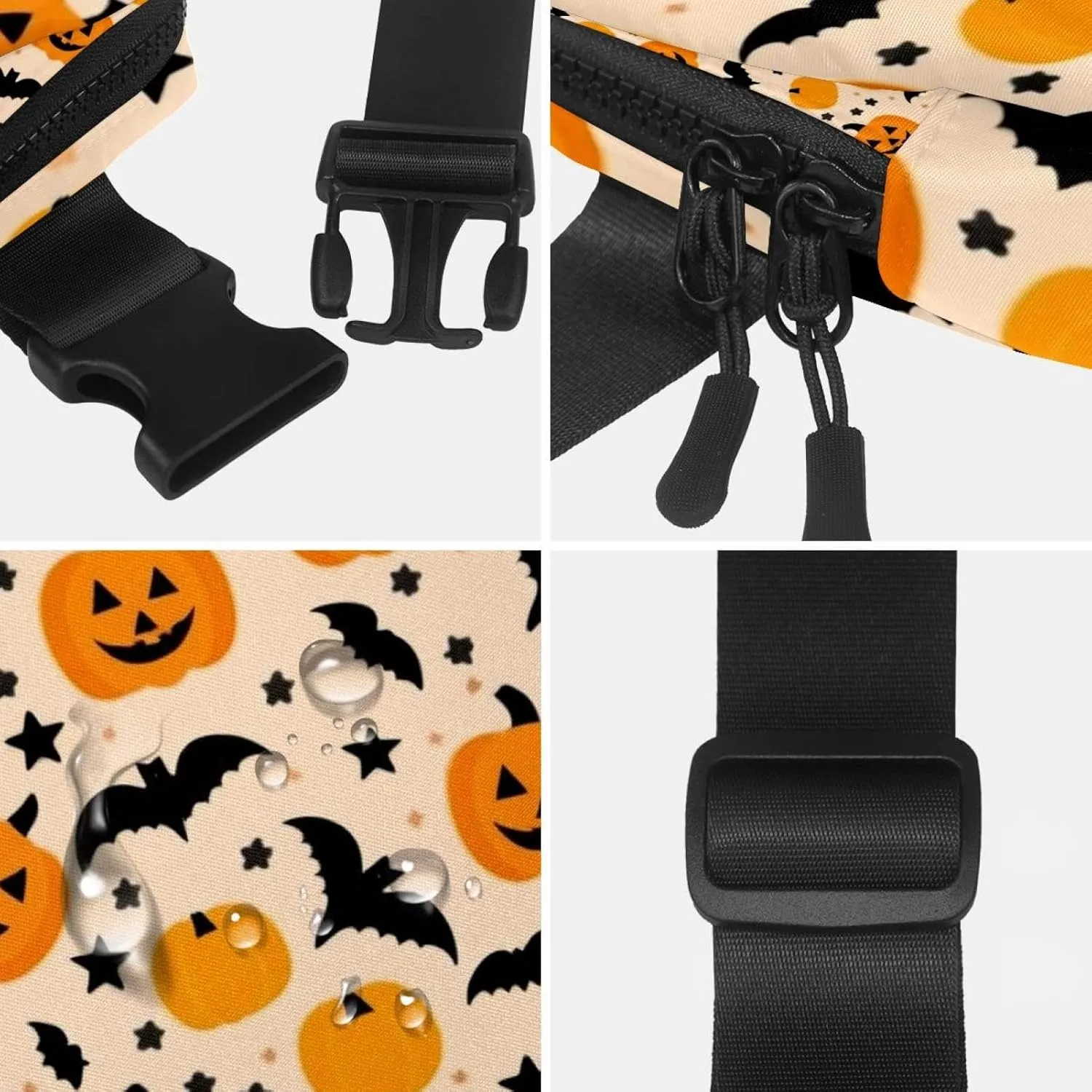 Halloween Pumpkin-246 Unisex Style Fanny Pack: Fashion Waist Packs, Crossbody Bags Sport Slim Fashionable for Jogging Hiking Hiker Woman Man