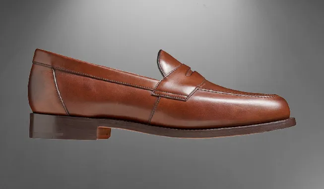 Handmade Brown Leather Moccasin Dress Shoes for Men
