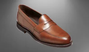 Handmade Brown Leather Moccasin Dress Shoes for Men