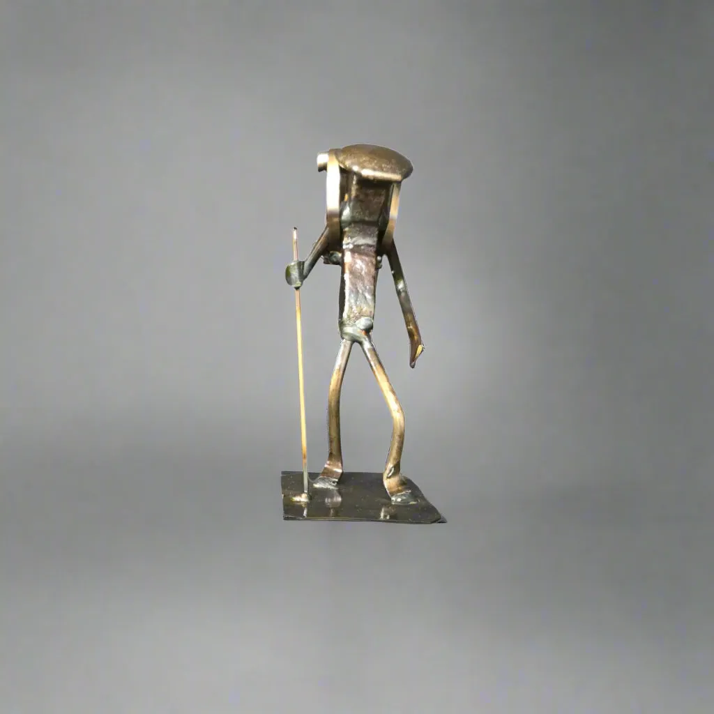 Hiker - Adventure-Themed Railroad Spike Sculpture