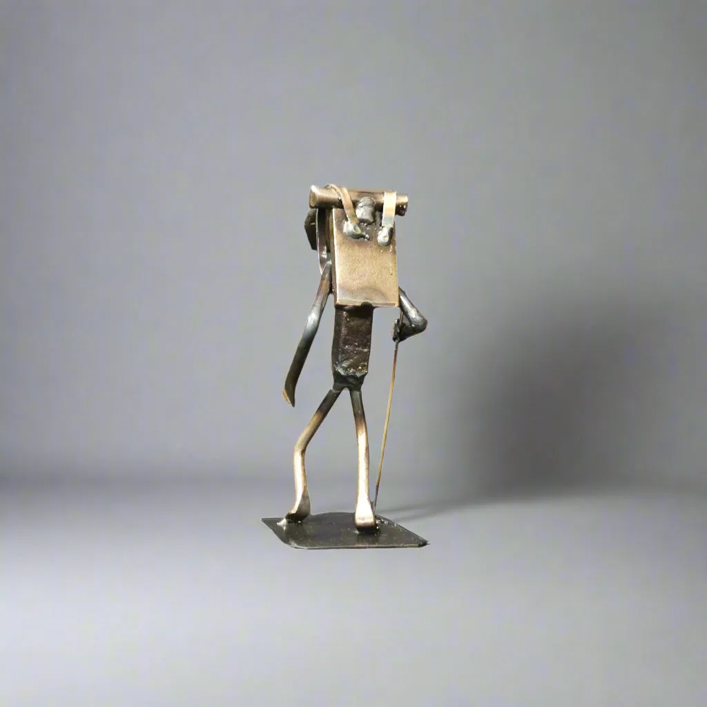 Hiker - Adventure-Themed Railroad Spike Sculpture