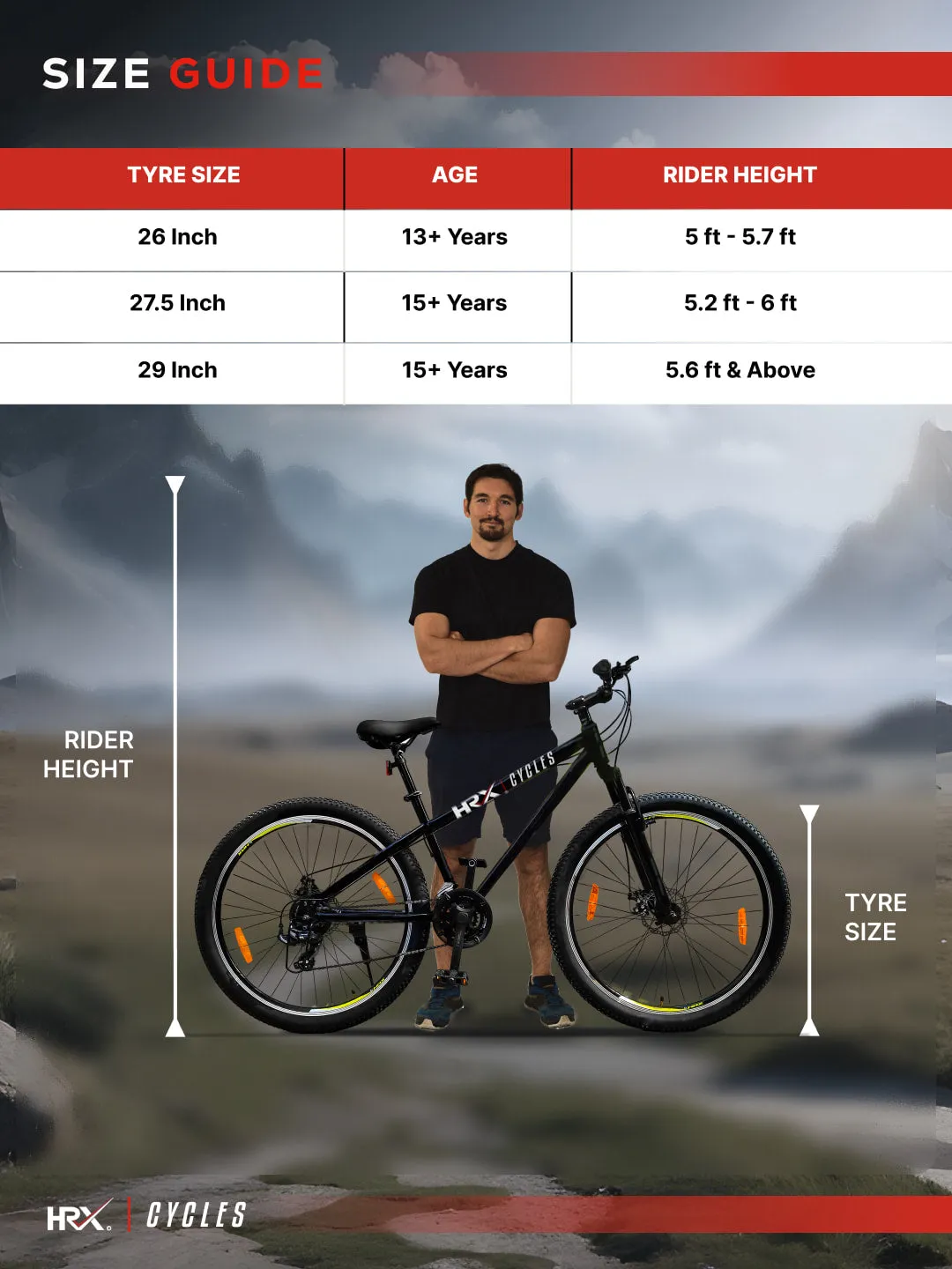 HRX Cycles by Hrithik Roshan GENZ27TBLACK Steel Single Speed 27.5 inch Mountain Cycle, Black, Free Trainer Sessions and Cycling Event
