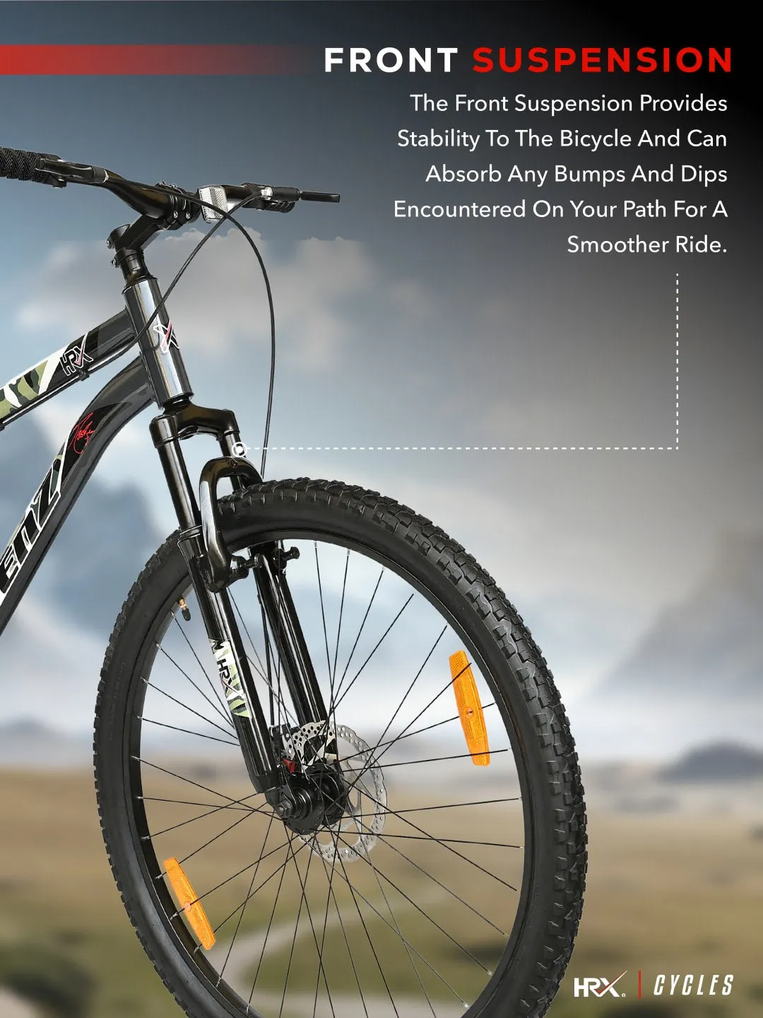 HRX Cycles by Hrithik Roshan GENZ27TBLACK Steel Single Speed 27.5 inch Mountain Cycle, Black, Free Trainer Sessions and Cycling Event