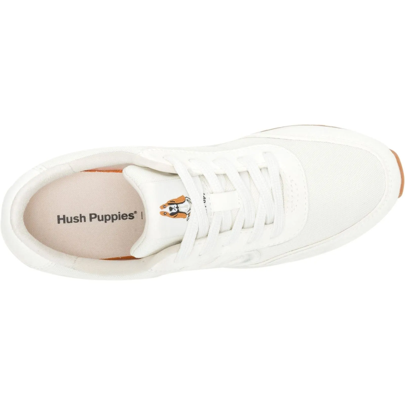 Hush Puppies Seventy8 Leather Women's Cream Trainers