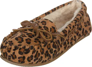 ILLUDE Women’s Moccasin Slipper Vegan Suede Faux Fur Lined Indoor Outdoor Moccasins Slip On Loafers Moccasins Shoes