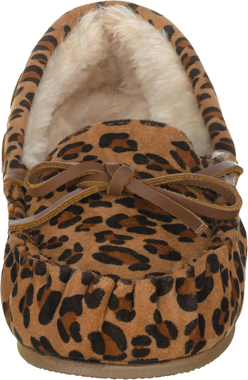 ILLUDE Women’s Moccasin Slipper Vegan Suede Faux Fur Lined Indoor Outdoor Moccasins Slip On Loafers Moccasins Shoes