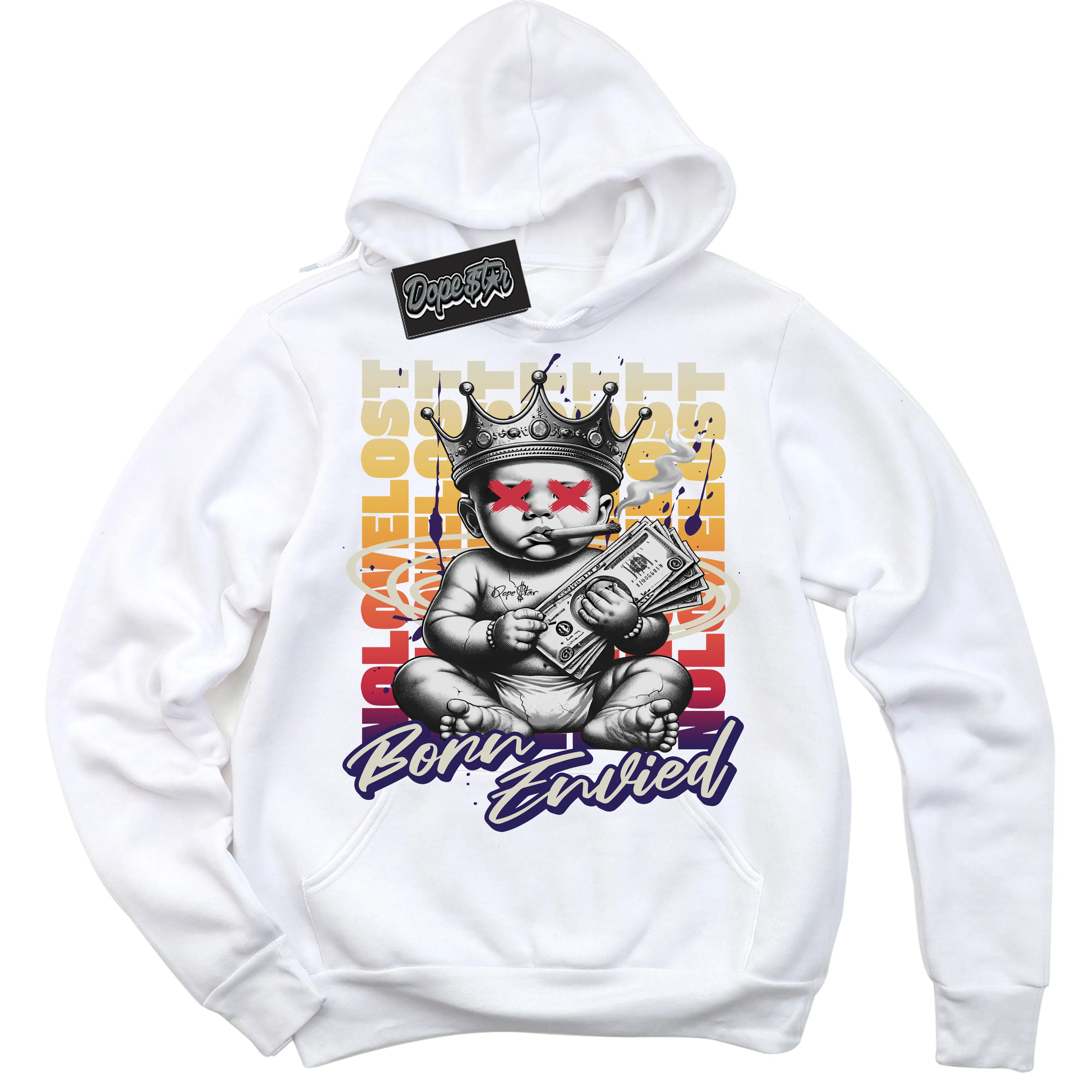 J Balvin Sunset 3s Sneaker Hoodie Born Envied Graphic