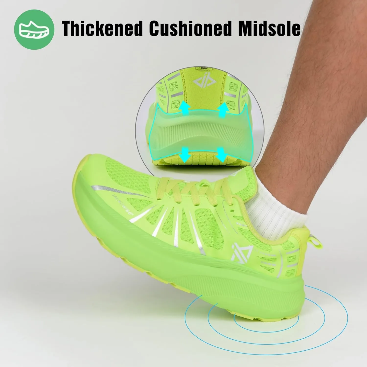JACKSHIBO Men's Wide Toe Box Shoes Wide Width Sneakers Athletic Tennis Gym Workout Road Running Cross Training Walking Shoes Cushioned Zero Drop Platform Sneakers
