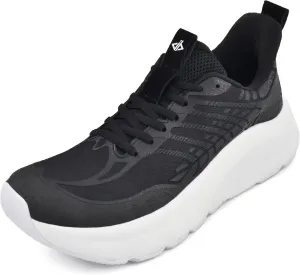 JACKSHIBO Wide Toe Box Men's Running & Tennis Athletic Gym Workout Cross Training Sneakers - Cushioned Memory Foam Thick Zero Drop Sole