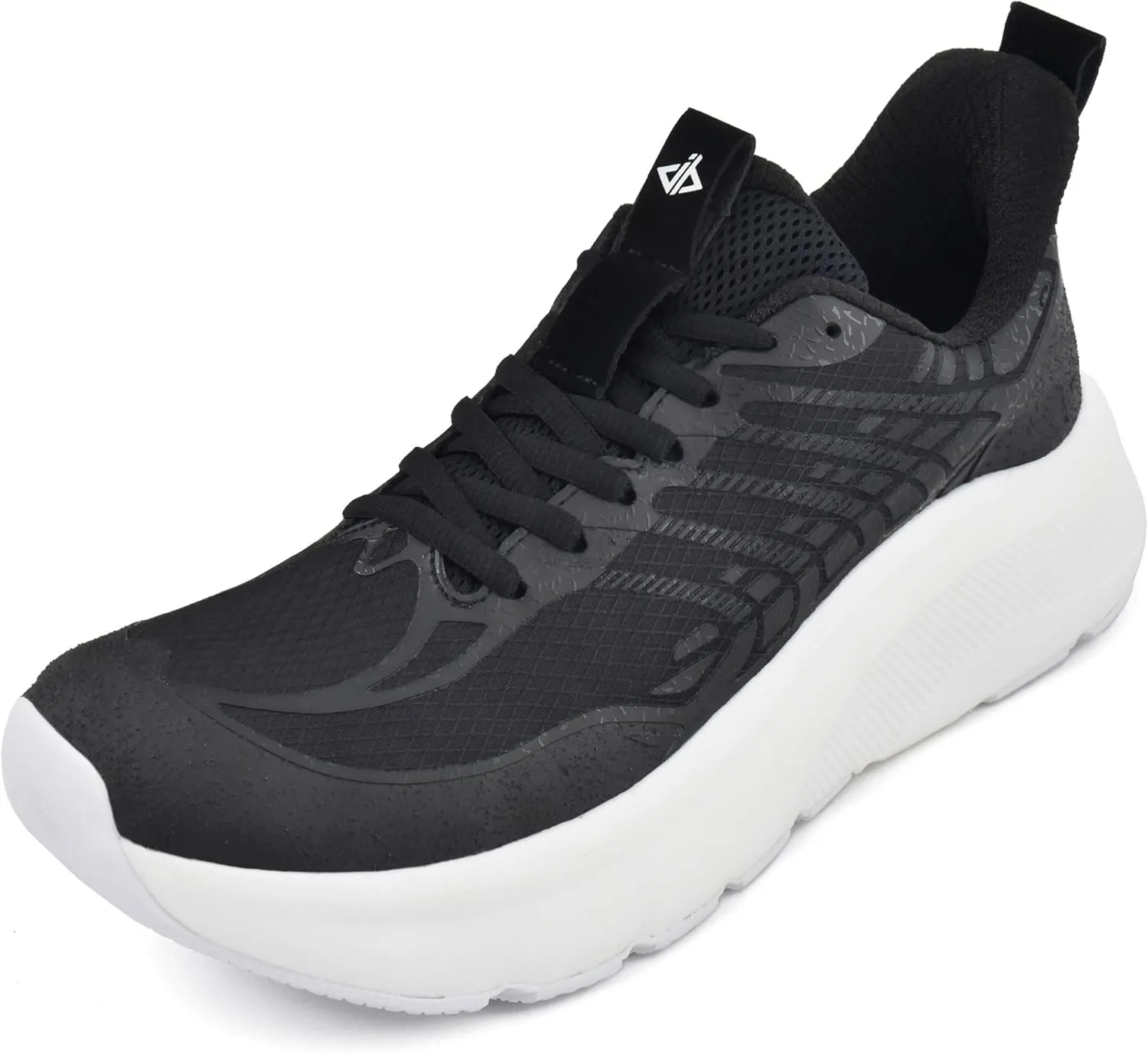 JACKSHIBO Wide Toe Box Men's Running & Tennis Athletic Gym Workout Cross Training Sneakers - Cushioned Memory Foam Thick Zero Drop Sole