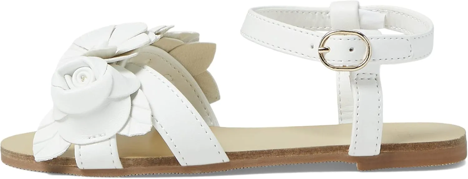 Janie and Jack Girl's White Flower Sandal (Toddler/Little Kid/Big Kid)