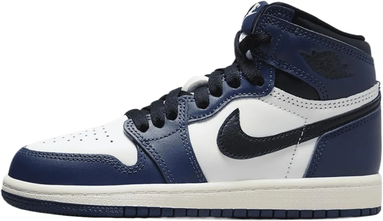 Jordan Little Kid's 1 Retro High OG Midnight Navy/Black-Wht-Sail (FD1412 401) - 1.5