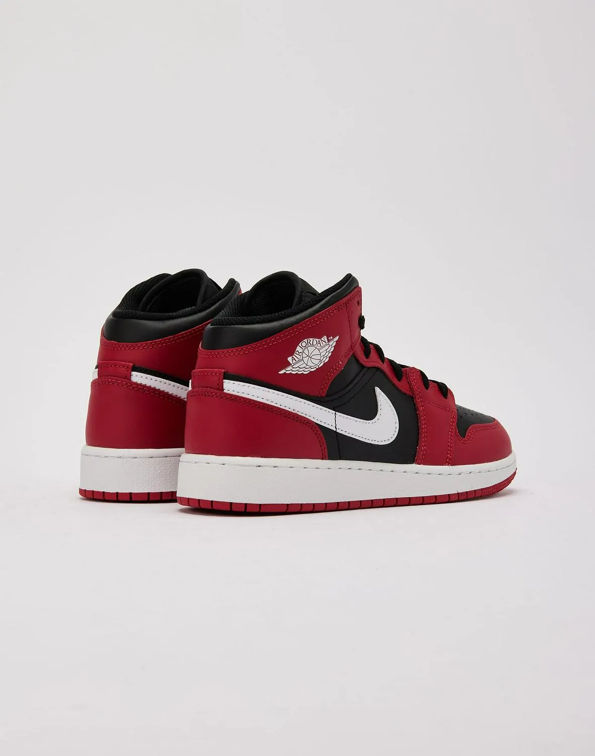 Kids Nike Air Jordan 1 Mid GS Red Black White DQ8423-061 Sneaker Shoe Trainer