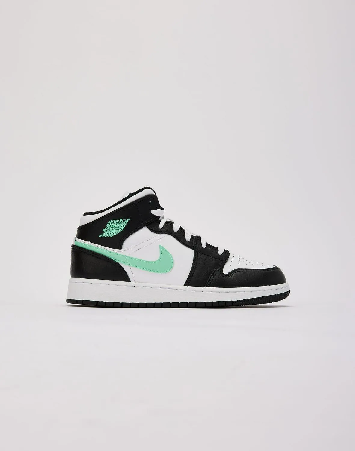 Kids Nike Air Jordan 1 Mid GS White Black Blue DQ8423-103 Shoe Sneaker Trainer