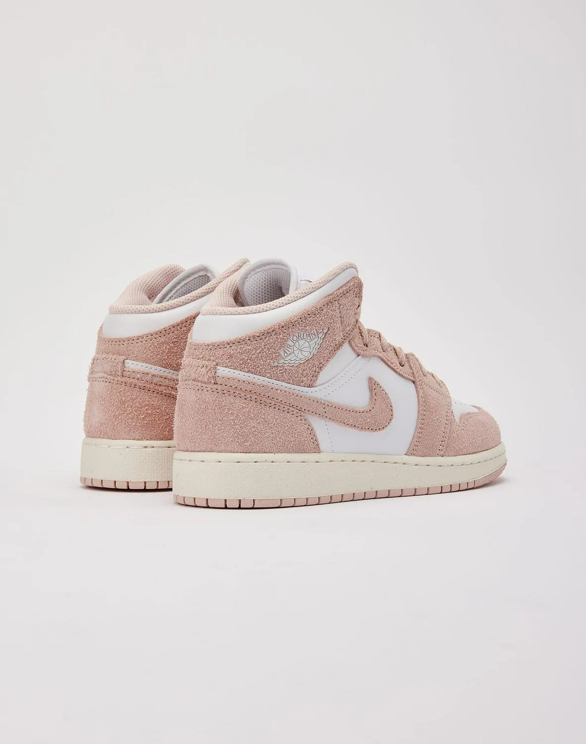 Kids Nike Air Jordan 1 Mid SE GS White Beige FN 7432-161 Shoe Sneaker Trainer