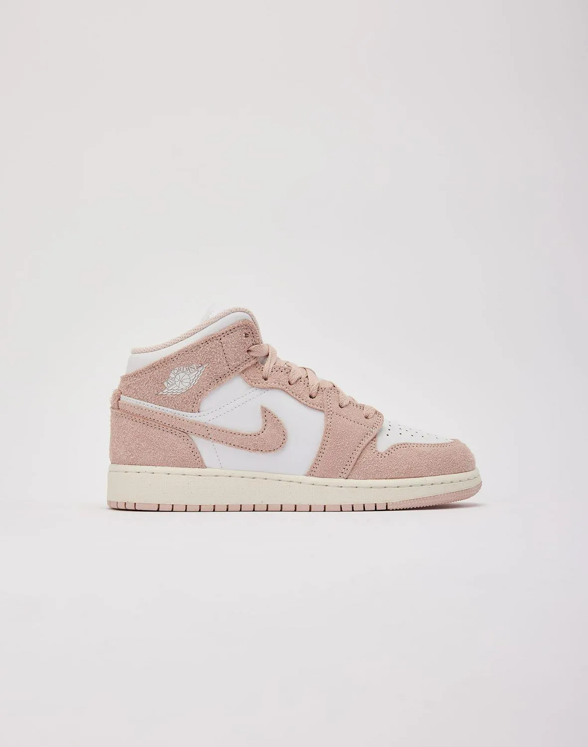 Kids Nike Air Jordan 1 Mid SE GS White Beige FN 7432-161 Shoe Sneaker Trainer