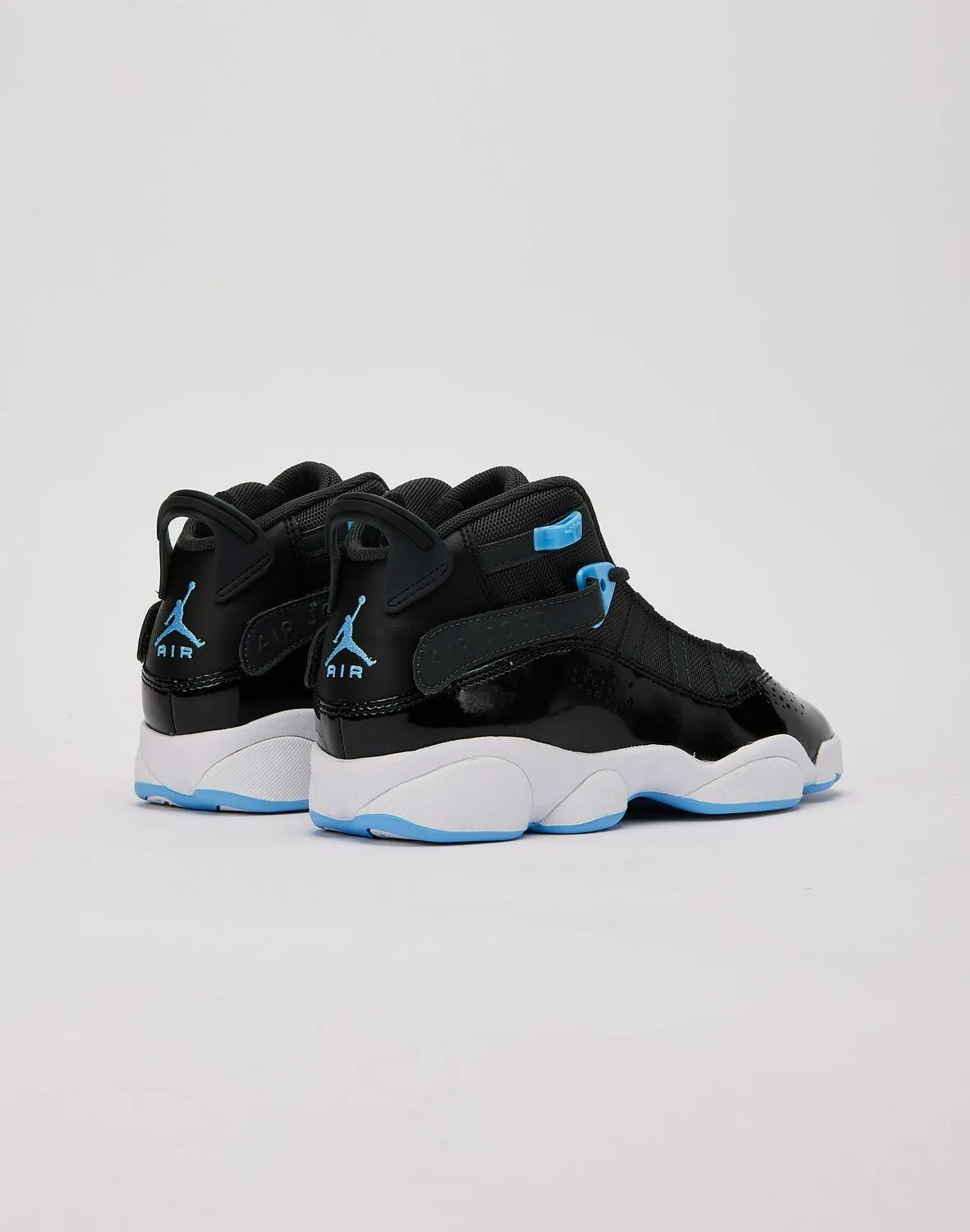Kids Nike Air Jordan 6 Rings GS Black Blue White 323419-041 Shoe Sneaker Trainer