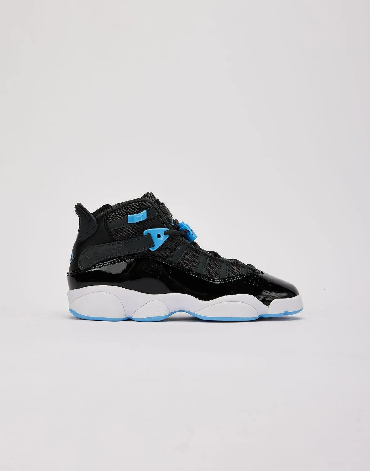 Kids Nike Air Jordan 6 Rings GS Black Blue White 323419-041 Shoe Sneaker Trainer