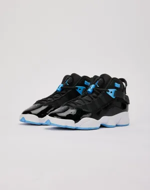 Kids Nike Air Jordan 6 Rings GS Black Blue White 323419-041 Shoe Sneaker Trainer