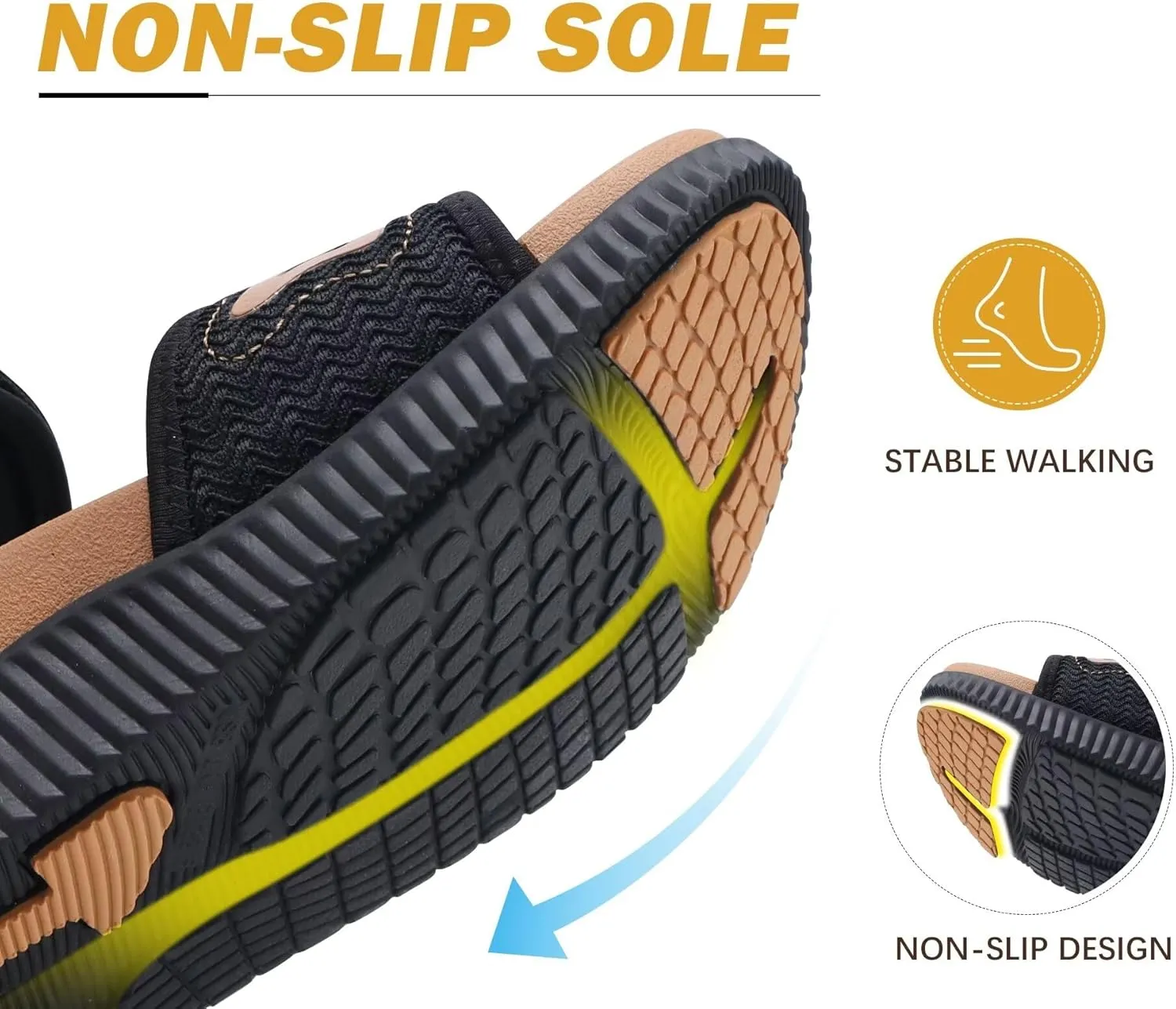KuaiLu Womens Orthopedic Walking Sandals Ladies Recovery Sport Thick Athletic Cushion Outdoor Hiking Water Sandles Adjustable Strap Sandals with Comfortable Plantar Fasciitis Arch Support