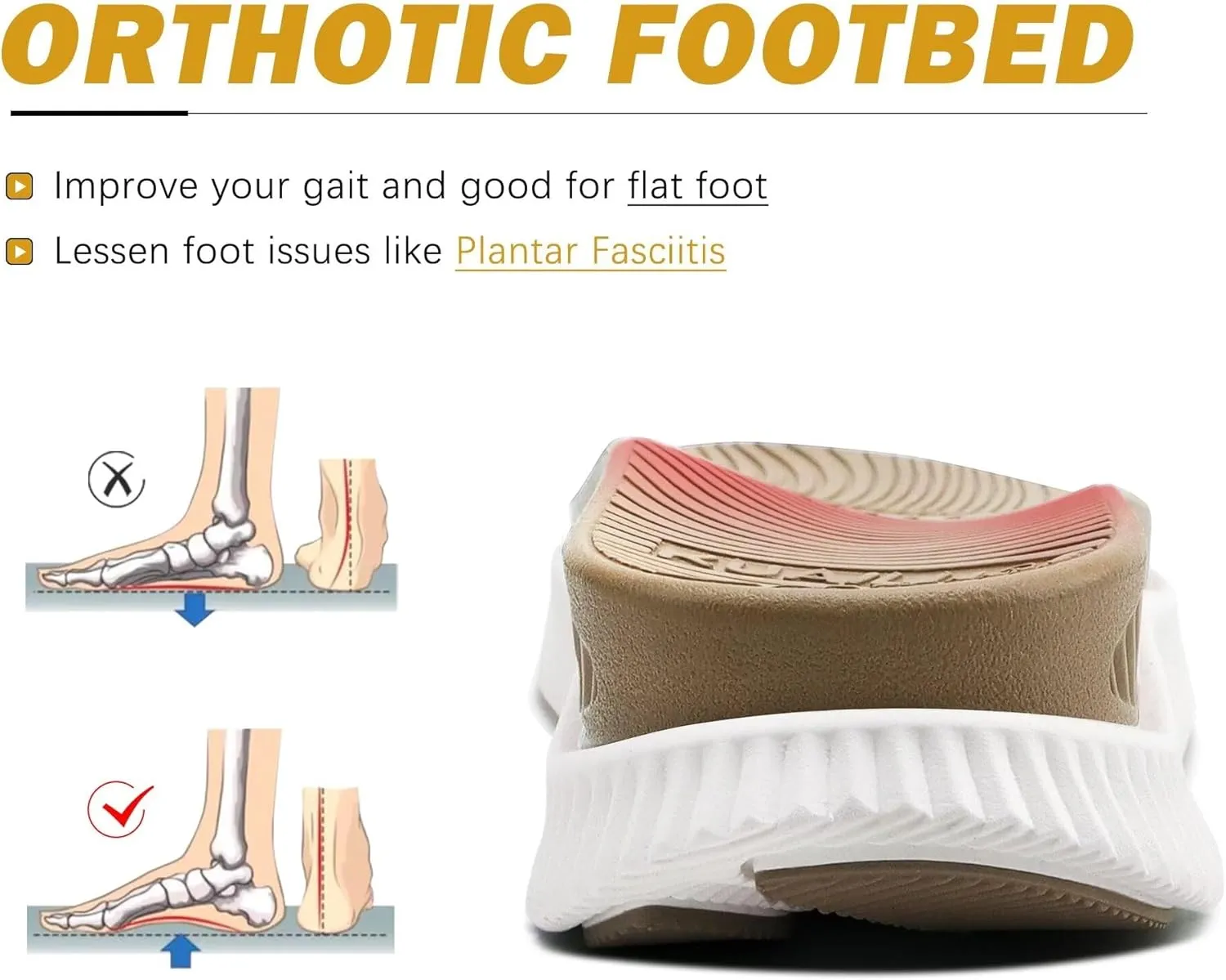 KuaiLu Womens Orthopedic Walking Sandals Ladies Recovery Sport Thick Athletic Cushion Outdoor Hiking Water Sandles Adjustable Strap Sandals with Comfortable Plantar Fasciitis Arch Support
