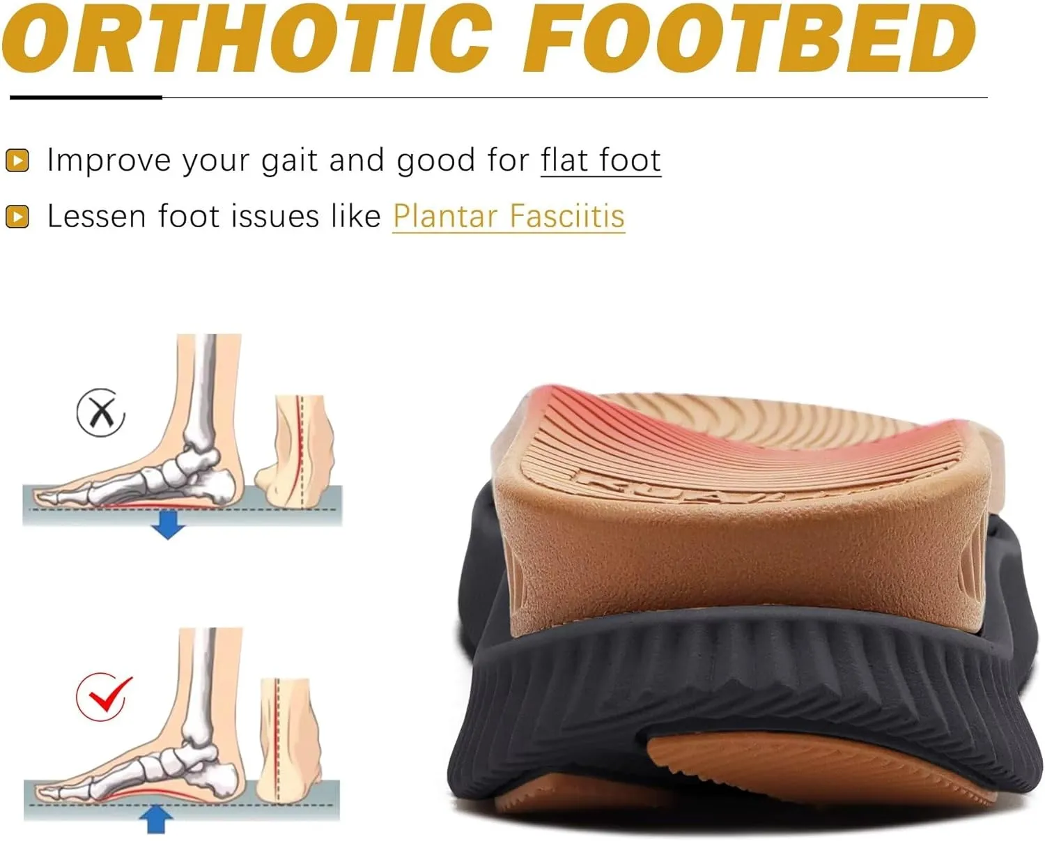 KuaiLu Womens Orthopedic Walking Sandals Ladies Recovery Sport Thick Athletic Cushion Outdoor Hiking Water Sandles Adjustable Strap Sandals with Comfortable Plantar Fasciitis Arch Support