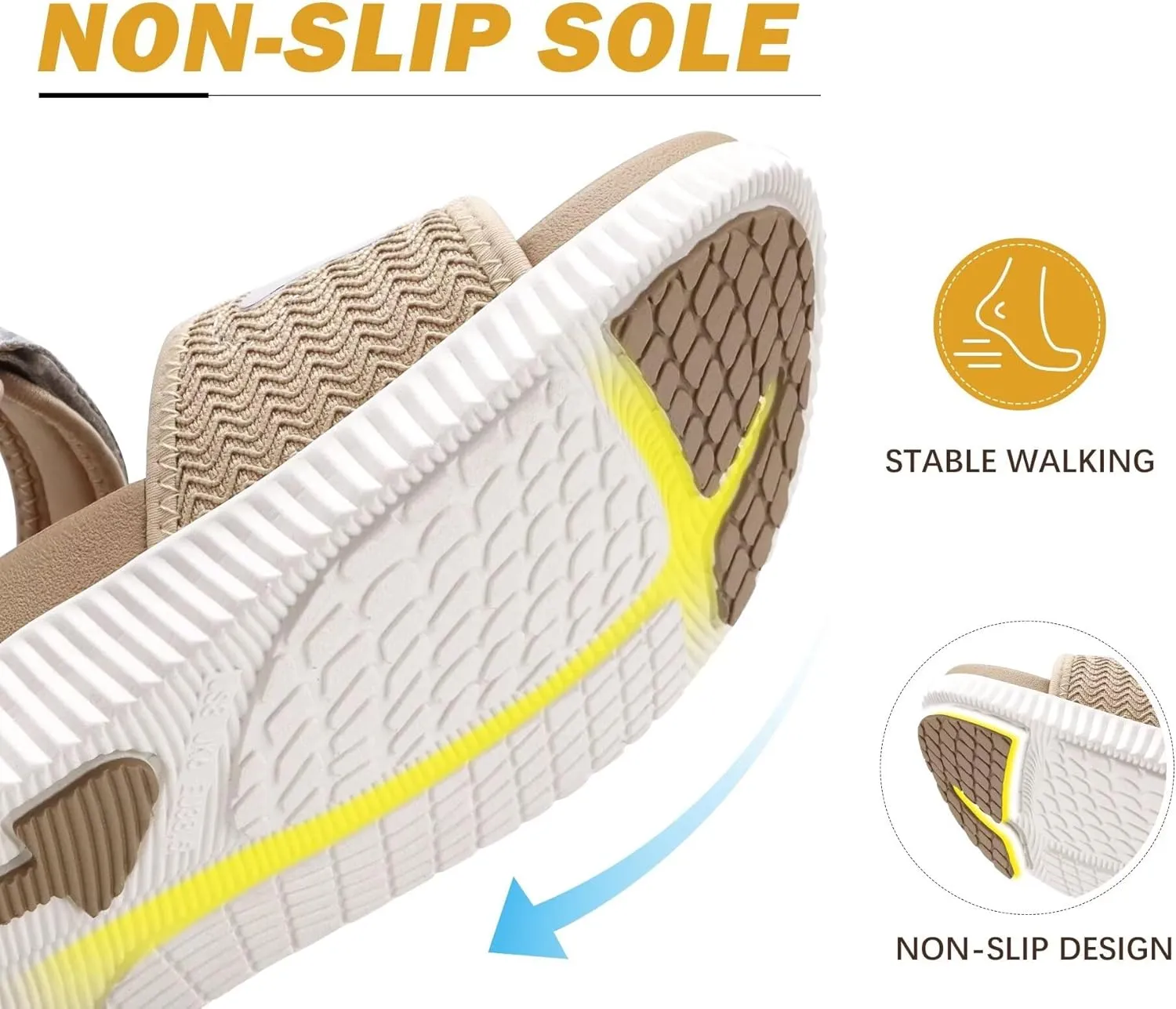 KuaiLu Womens Orthopedic Walking Sandals Ladies Recovery Sport Thick Athletic Cushion Outdoor Hiking Water Sandles Adjustable Strap Sandals with Comfortable Plantar Fasciitis Arch Support