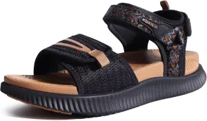 KuaiLu Womens Orthopedic Walking Sandals Ladies Recovery Sport Thick Athletic Cushion Outdoor Hiking Water Sandles Adjustable Strap Sandals with Comfortable Plantar Fasciitis Arch Support