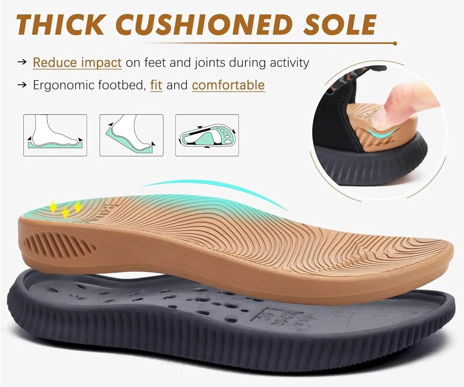 KuaiLu Womens Orthopedic Walking Sandals Recovery Sport Outdoor Hiking Water Sandles Thick Athletic Cushion Adjustable Leather Strap Sandals with Comfortable Plantar Fasciitis Arch Support