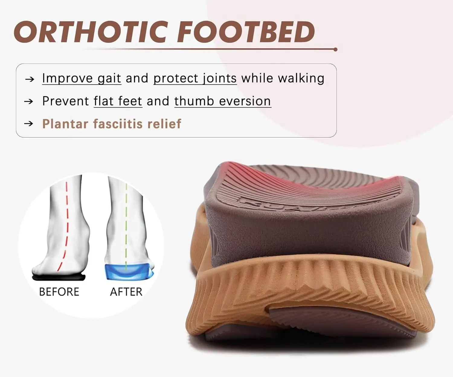 KuaiLu Womens Orthopedic Walking Sandals Recovery Sport Outdoor Hiking Water Sandles Thick Athletic Cushion Adjustable Leather Strap Sandals with Comfortable Plantar Fasciitis Arch Support