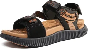 KuaiLu Womens Orthopedic Walking Sandals Recovery Sport Outdoor Hiking Water Sandles Thick Athletic Cushion Adjustable Leather Strap Sandals with Comfortable Plantar Fasciitis Arch Support