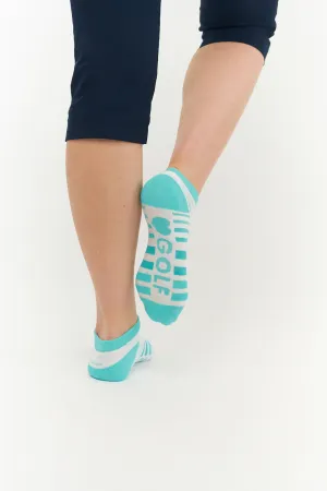 Ladies Golf Trainer Socks - 3 Pair Pack Pack - Aqua