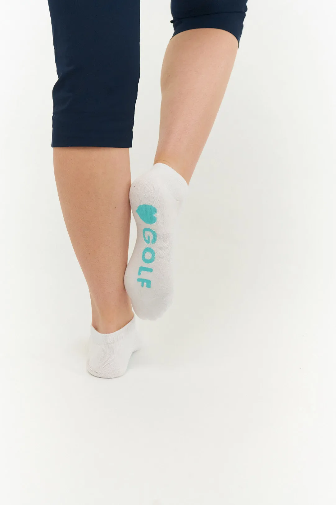 Ladies Golf Trainer Socks - 3 Pair Pack Pack - Aqua