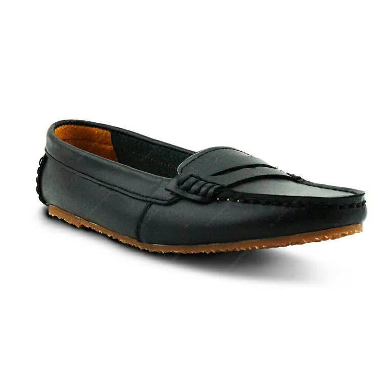 Leather Moccasin Soft Black