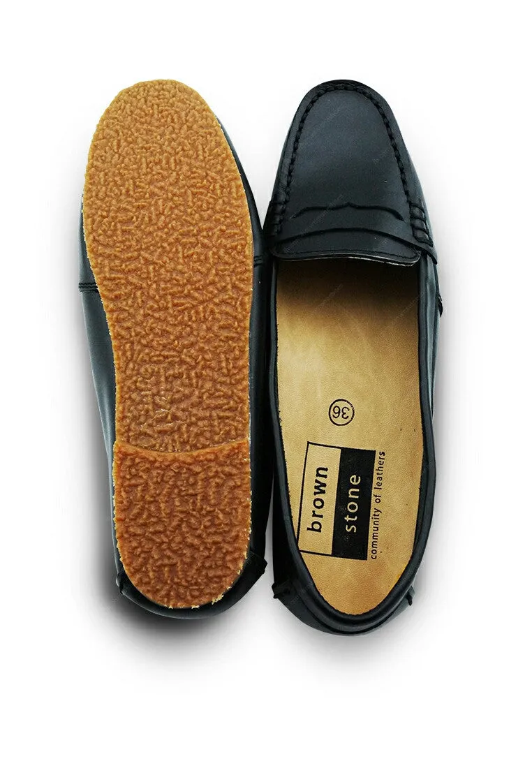 Leather Moccasin Soft Black