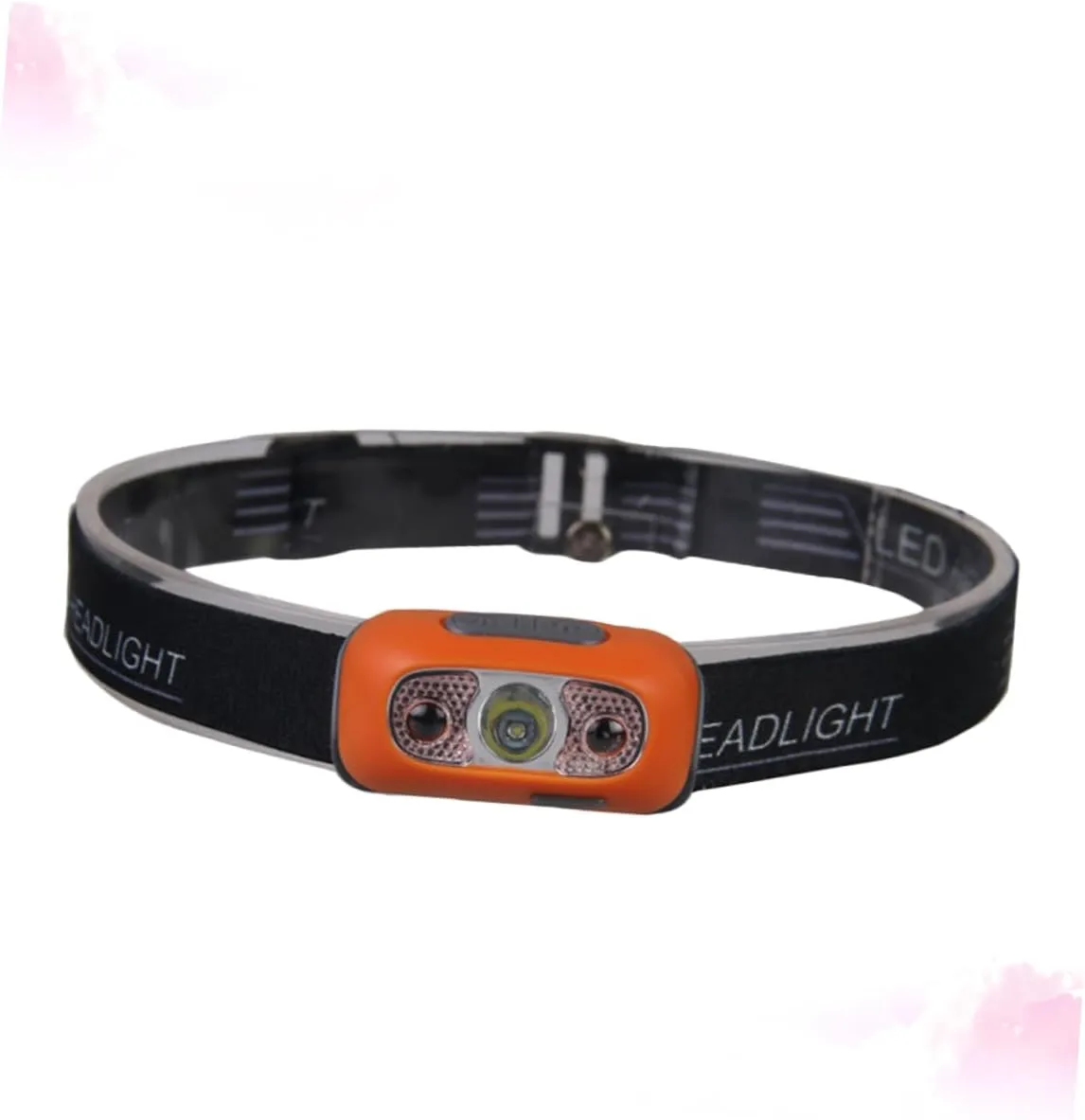 Led Headlamp Batteries Rechargeable Sensor Headlight Camping Flashlight Led Torch Lamp Orange for Outdoor Activities