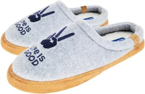Life is Good Men's Open Back Fleece Slipper, 303593M - Suede & Fleece Indoor/Outdoor Plush & Cozy with Soft Foam & Rubber Sole Slippers