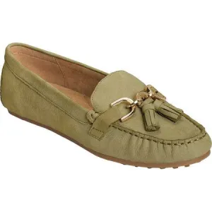 Loafer Soft Nubuck Drive Outstanding Mid Green Certified Mocassin Aerosoles Flat Women's
