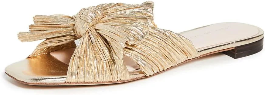 Loeffler Randall Women's Daphne Pleated Bow Slides