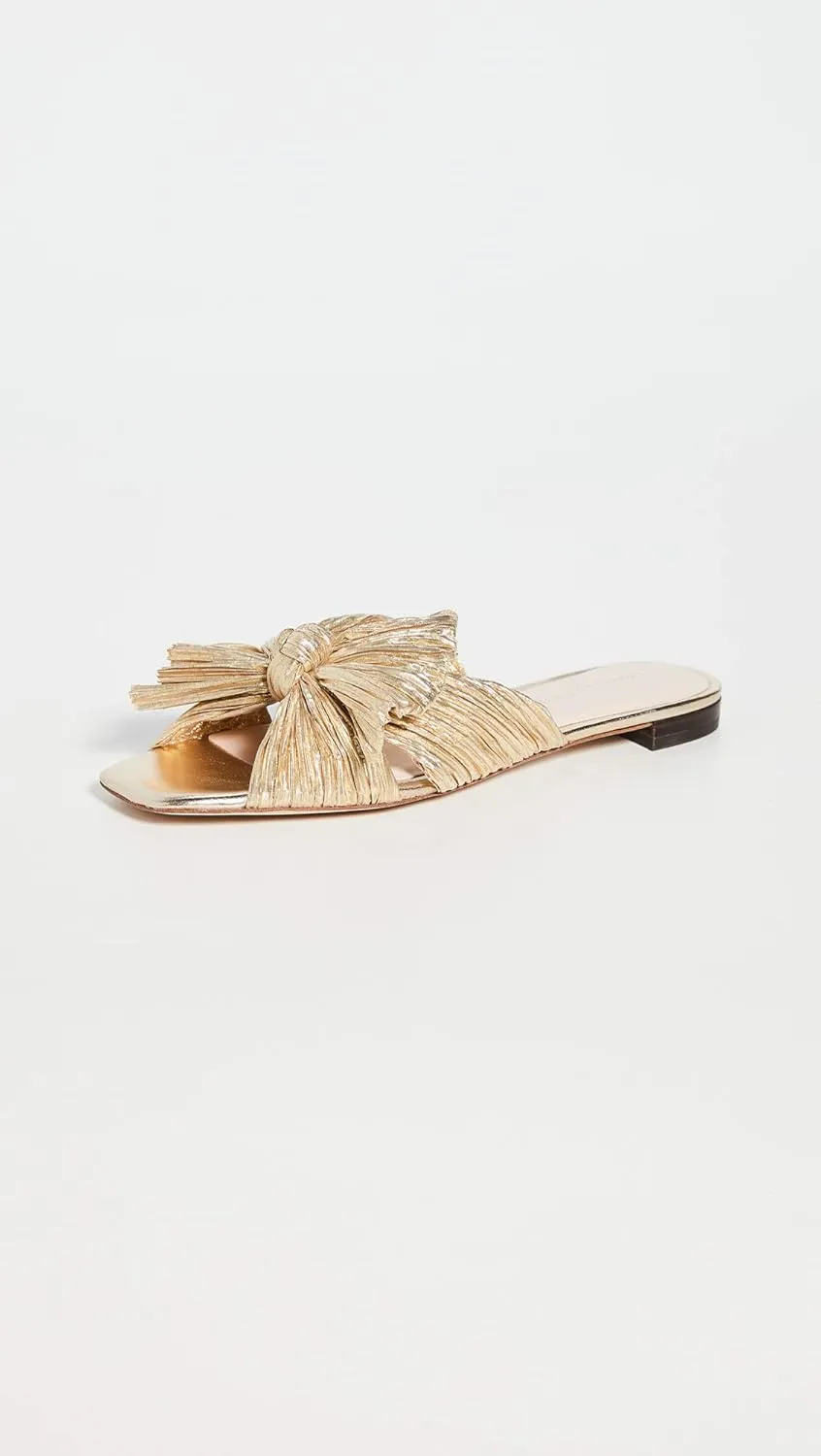 Loeffler Randall Women's Daphne Pleated Bow Slides