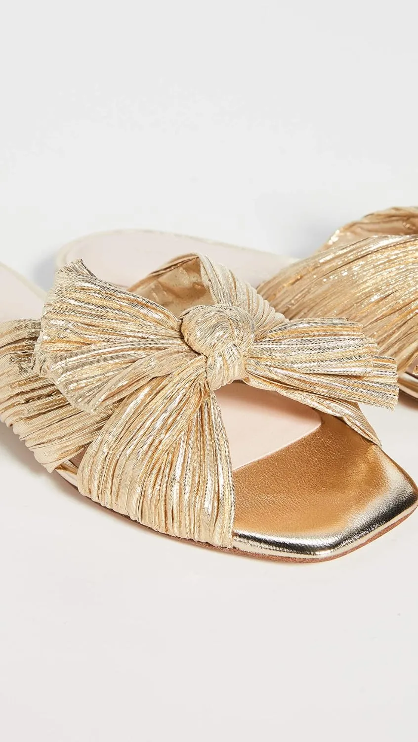 Loeffler Randall Women's Daphne Pleated Bow Slides