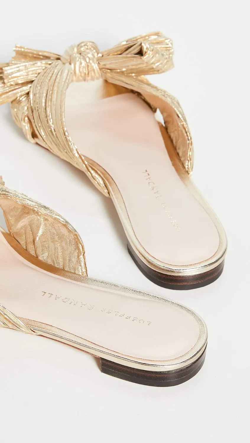 Loeffler Randall Women's Daphne Pleated Bow Slides