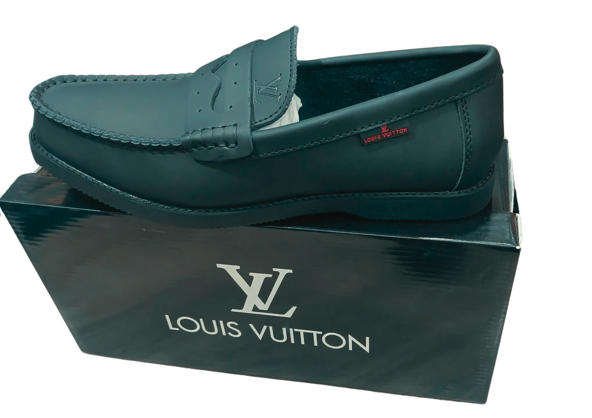 Louis Vuitton Leather Moccasins Black