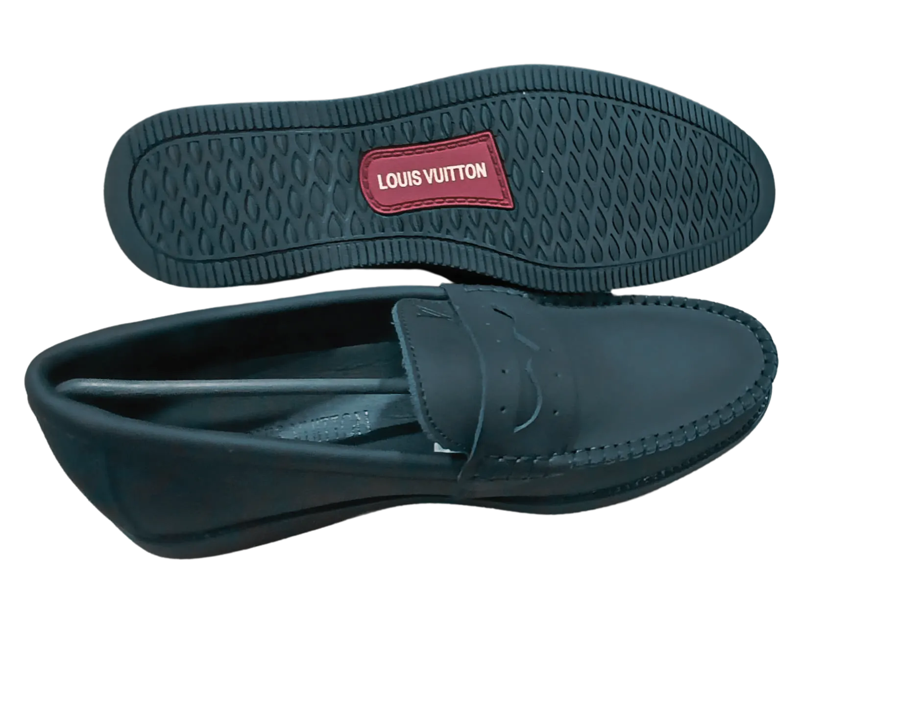 Louis Vuitton Leather Moccasins Black