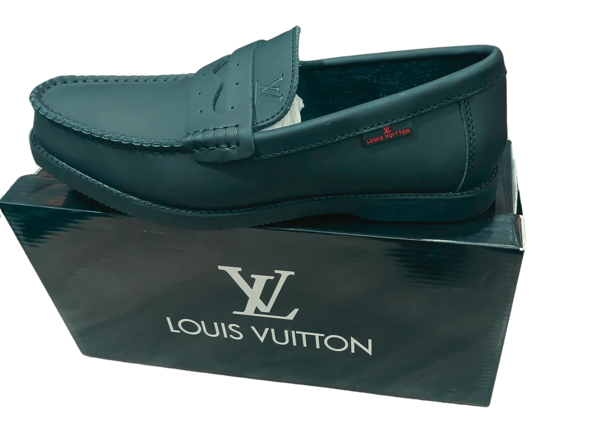 Louis Vuitton Leather Moccasins Black