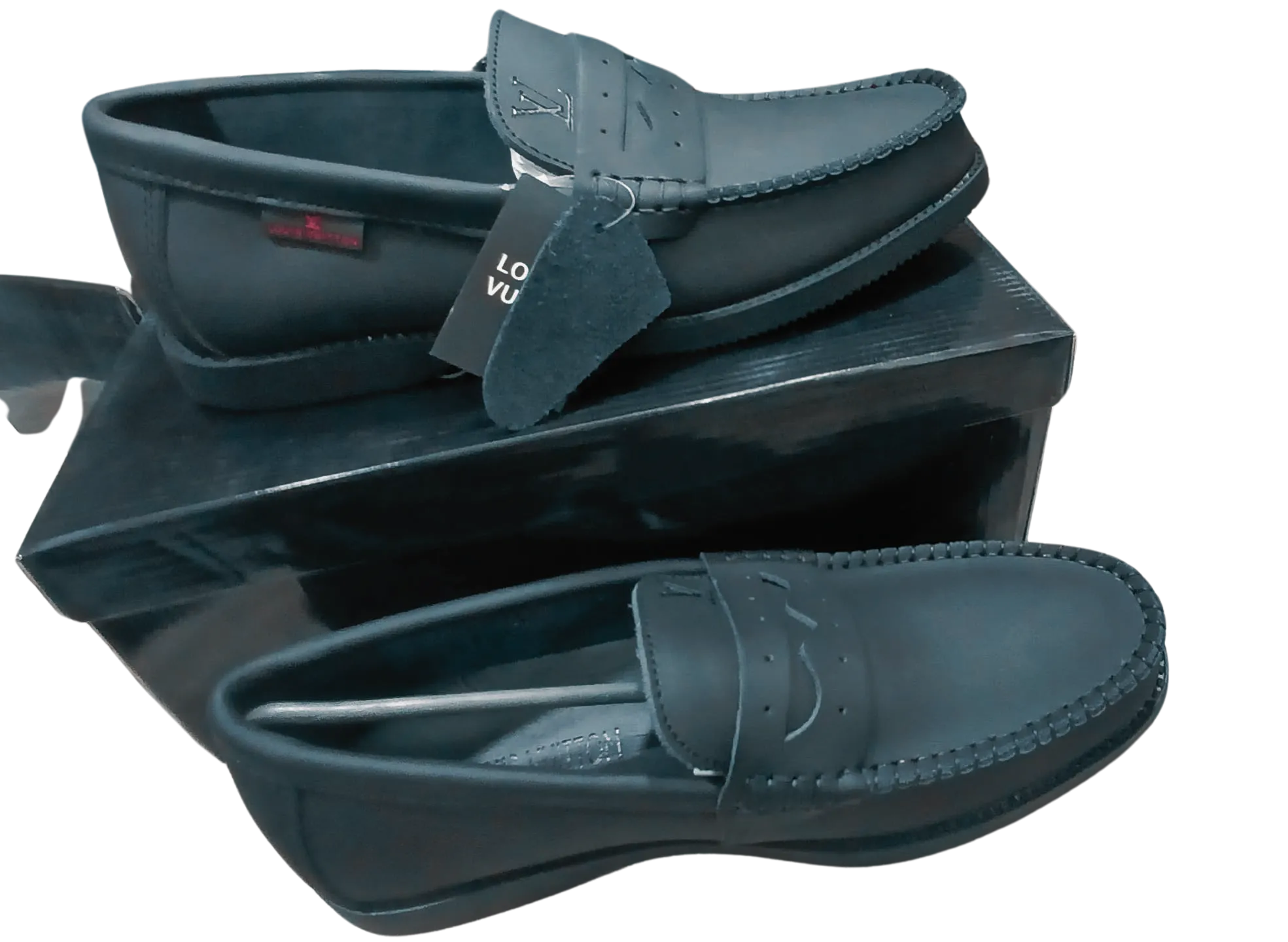 Louis Vuitton Leather Moccasins Black