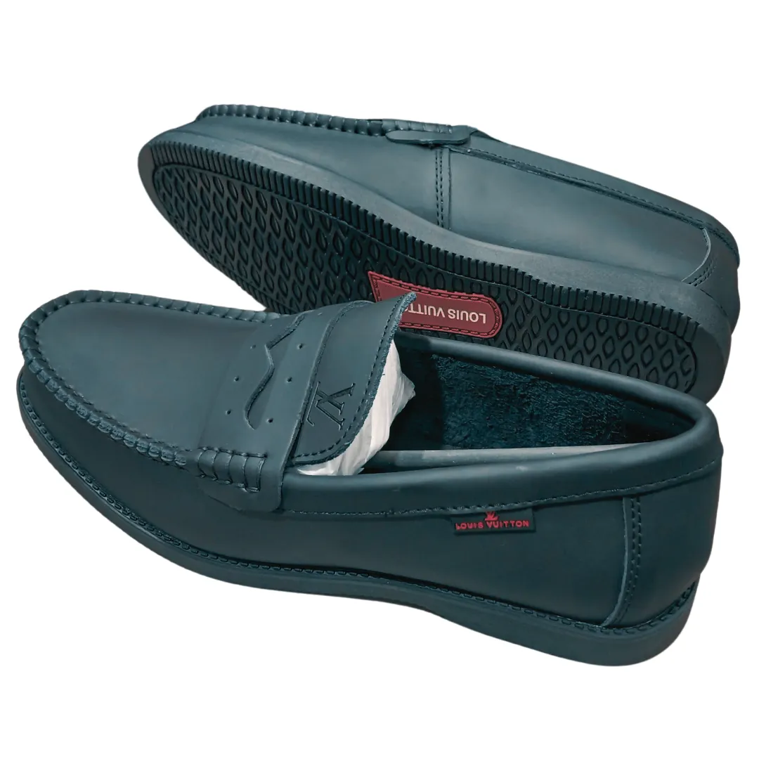 Louis Vuitton Leather Moccasins Black